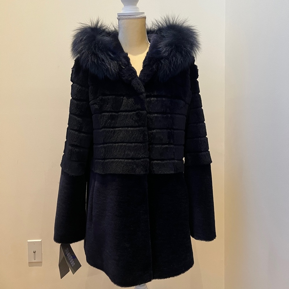 Blue Duck - Coat with real fur